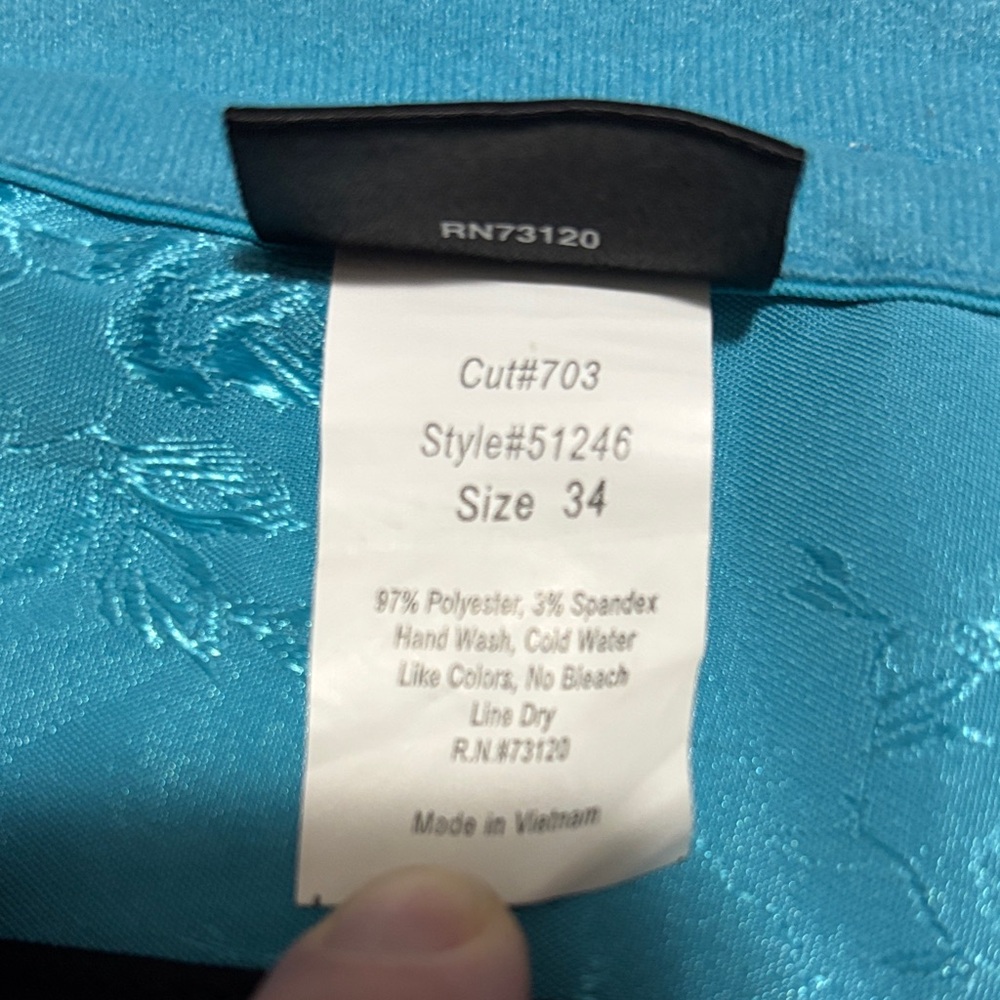 Frederick's of Hollywood Teal and Black Lace Corset Set - Picture 4 of 4